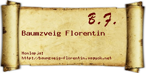 Baumzveig Florentin névjegykártya
